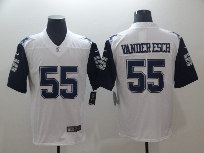 Men's Dallas Cowboys Leighton Vander Esch #55 White Jersey
